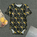 Trippy Dancing Skeleton Pattern Print Men's Bodysuit