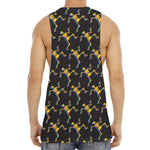 Trippy Dancing Skeleton Pattern Print Men's Muscle Tank Top