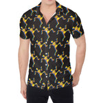 Trippy Dancing Skeleton Pattern Print Men's Shirt