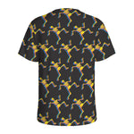 Trippy Dancing Skeleton Pattern Print Men's Sports T-Shirt