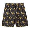 Trippy Dancing Skeleton Pattern Print Men's Swim Trunks