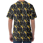 Trippy Dancing Skeleton Pattern Print Men's Velvet T-Shirt