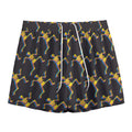 Trippy Dancing Skeleton Pattern Print Mesh Shorts