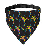 Trippy Dancing Skeleton Pattern Print Over The Collar Dog Bandana