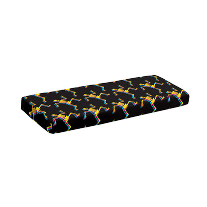 Trippy Dancing Skeleton Pattern Print Piano Keyboard Cover