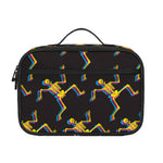Trippy Dancing Skeleton Pattern Print Portable Lunch Bag