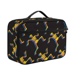 Trippy Dancing Skeleton Pattern Print Portable Lunch Bag