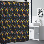 Trippy Dancing Skeleton Pattern Print Premium Shower Curtain