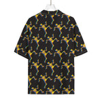 Trippy Dancing Skeleton Pattern Print Rayon Hawaiian Shirt