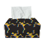 Trippy Dancing Skeleton Pattern Print Rectangle Tissue Box Cover