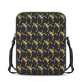 Trippy Dancing Skeleton Pattern Print Rectangular Crossbody Bag