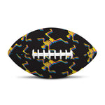 Trippy Dancing Skeleton Pattern Print Rugby Ball