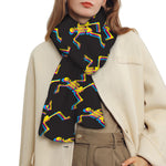 Trippy Dancing Skeleton Pattern Print Scarf