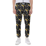 Trippy Dancing Skeleton Pattern Print Scuba Joggers