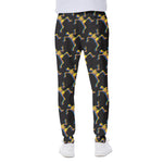 Trippy Dancing Skeleton Pattern Print Scuba Joggers
