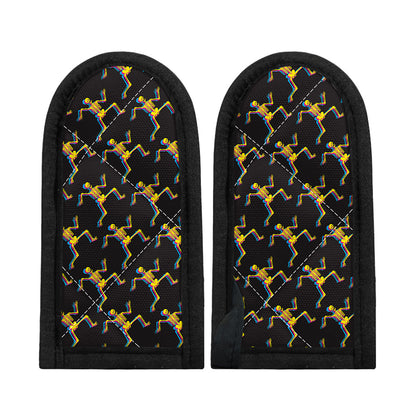 Trippy Dancing Skeleton Pattern Print Skillet Handle Cover