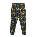 Trippy Dancing Skeleton Pattern Print Sweatpants
