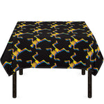 Trippy Dancing Skeleton Pattern Print Tablecloth