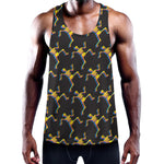 Trippy Dancing Skeleton Pattern Print Training Tank Top
