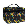 Trippy Dancing Skeleton Pattern Print Travel Makeup Bag