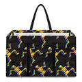 Trippy Dancing Skeleton Pattern Print Utility Tote Bag