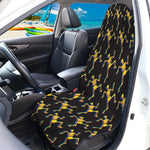 Trippy Dancing Skeleton Pattern Print Waterproof Car Seat Cover
