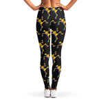 Trippy Dancing Skeleton Pattern Print Women's Leggings