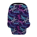 Trippy Dragonfly Pattern Print Baby Seat Cover