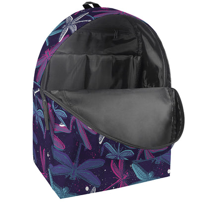 Trippy Dragonfly Pattern Print Backpack