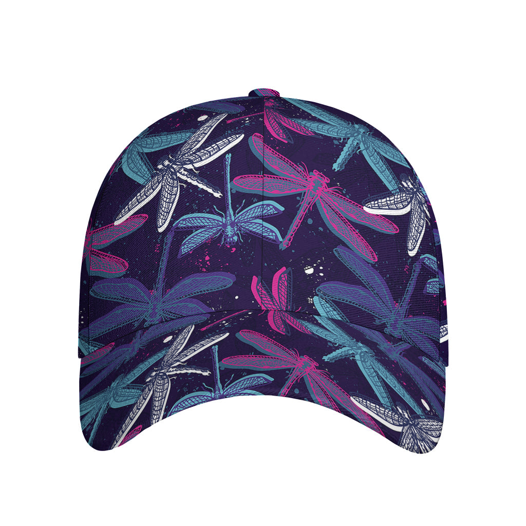 Trippy Dragonfly Pattern Print Baseball Cap