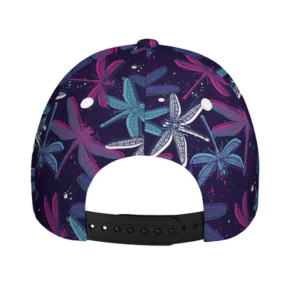 Trippy Dragonfly Pattern Print Baseball Cap