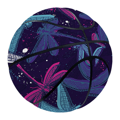 Trippy Dragonfly Pattern Print Basketball