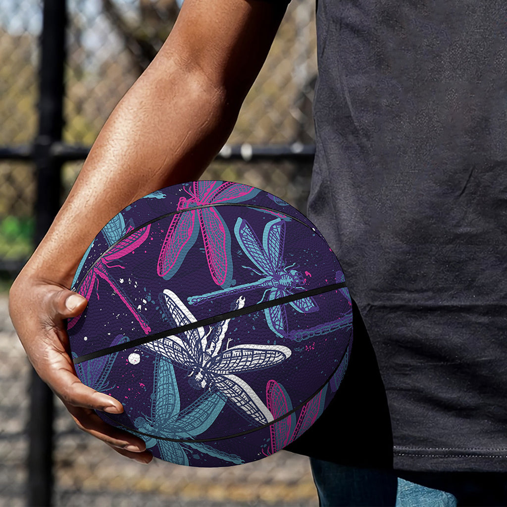 Trippy Dragonfly Pattern Print Basketball