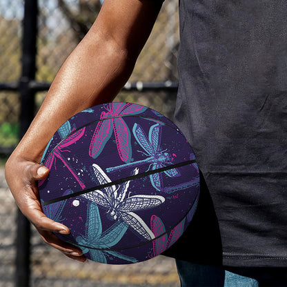 Trippy Dragonfly Pattern Print Basketball