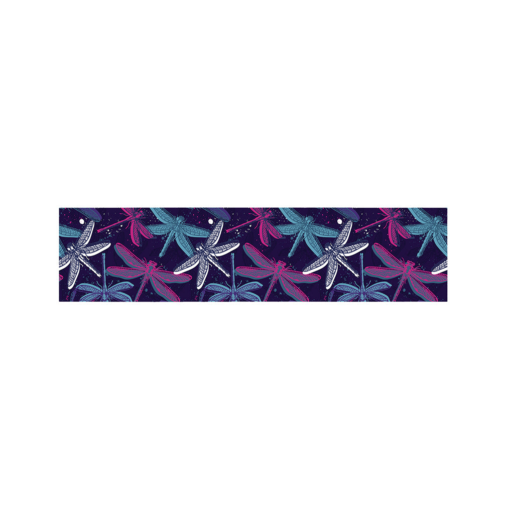 Trippy Dragonfly Pattern Print Bed Runner