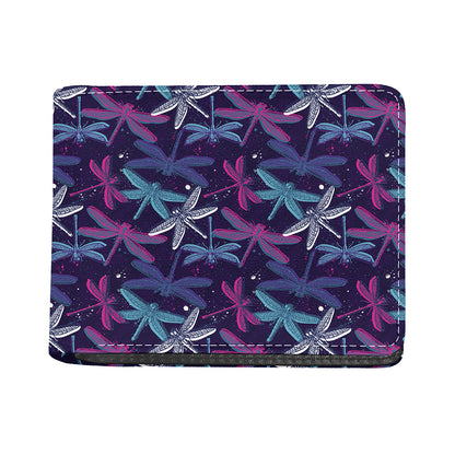 Trippy Dragonfly Pattern Print Bifold Wallet