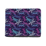 Trippy Dragonfly Pattern Print Bifold Wallet
