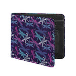 Trippy Dragonfly Pattern Print Bifold Wallet