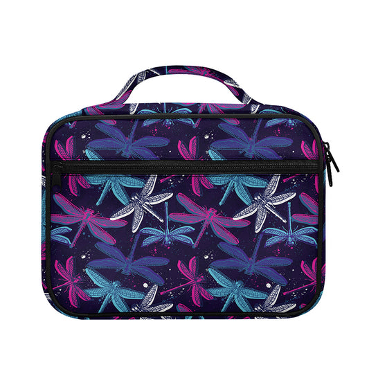 Trippy Dragonfly Pattern Print Briefcase Bible Bag