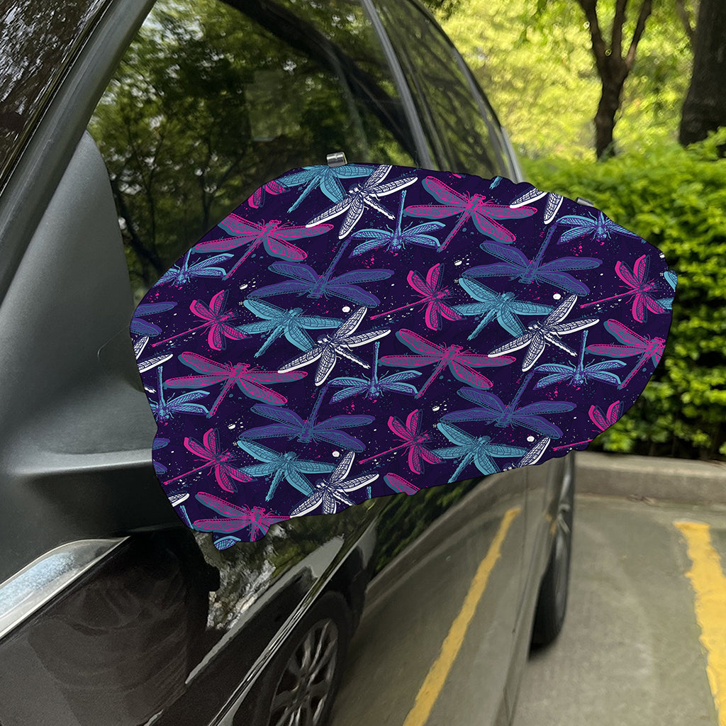 Trippy Dragonfly Pattern Print Car Side Mirror Covers