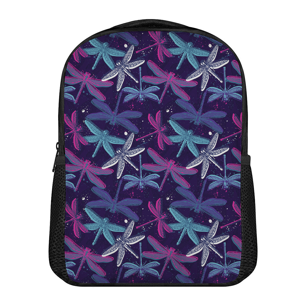 Trippy Dragonfly Pattern Print Casual Backpack