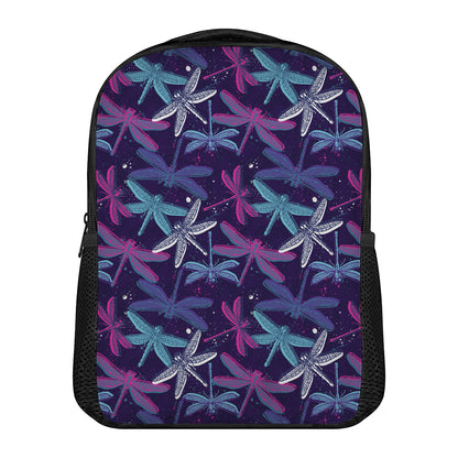 Trippy Dragonfly Pattern Print Casual Backpack