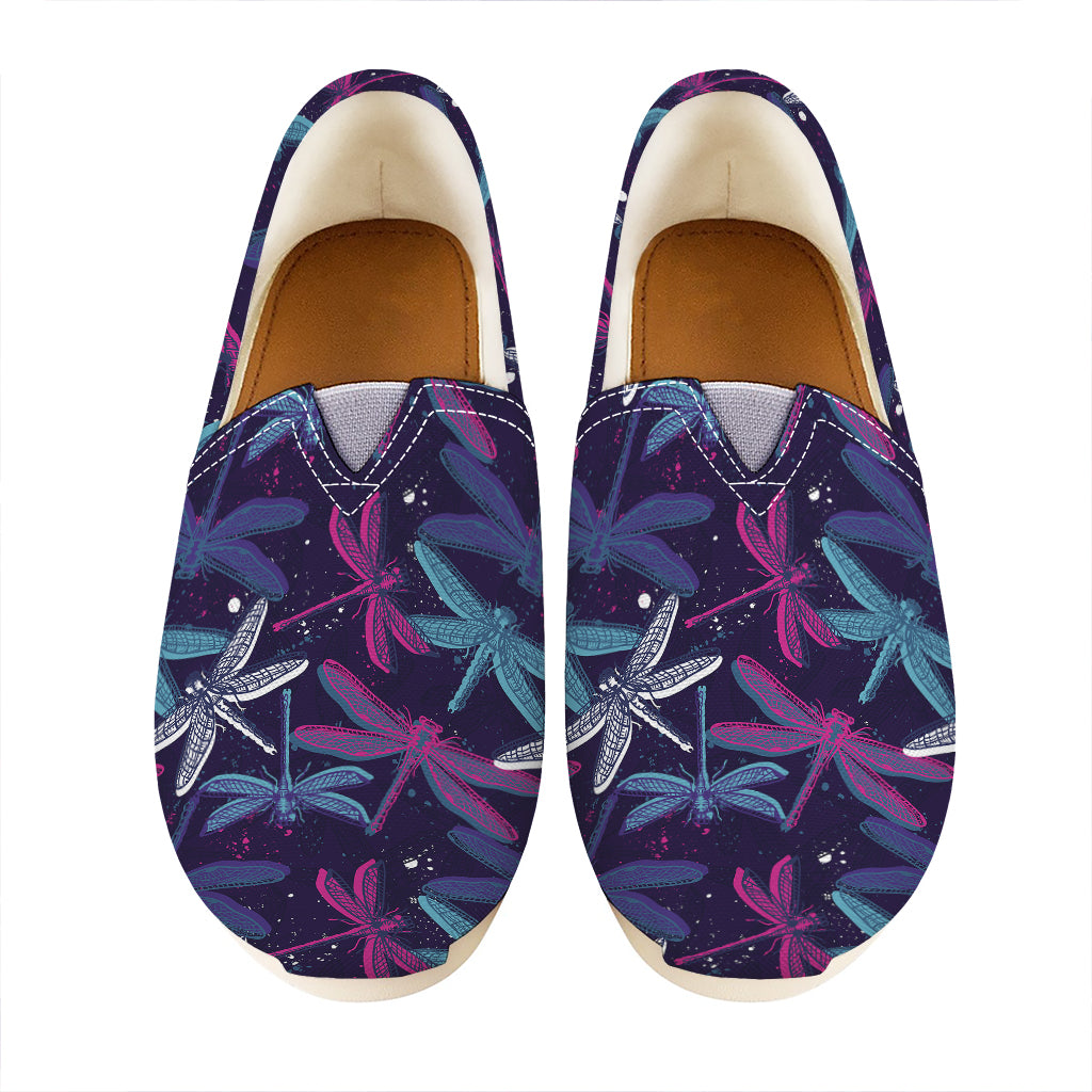 Trippy Dragonfly Pattern Print Casual Shoes