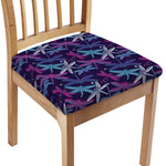 Trippy Dragonfly Pattern Print Chair Cushion Cover