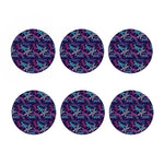 Trippy Dragonfly Pattern Print Coaster Set