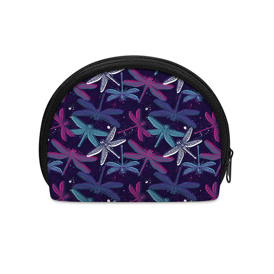 Trippy Dragonfly Pattern Print Coin Purse