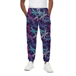 Trippy Dragonfly Pattern Print Cotton Pants
