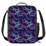 Trippy Dragonfly Pattern Print Crossbody Lunch Bag