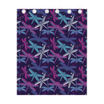 Trippy Dragonfly Pattern Print Curtain