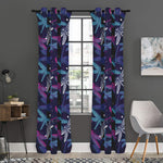 Trippy Dragonfly Pattern Print Curtain